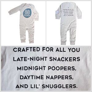 Colored Organics Ivory One Piece Pajamas Cute Graphics Infant 6-12 Months